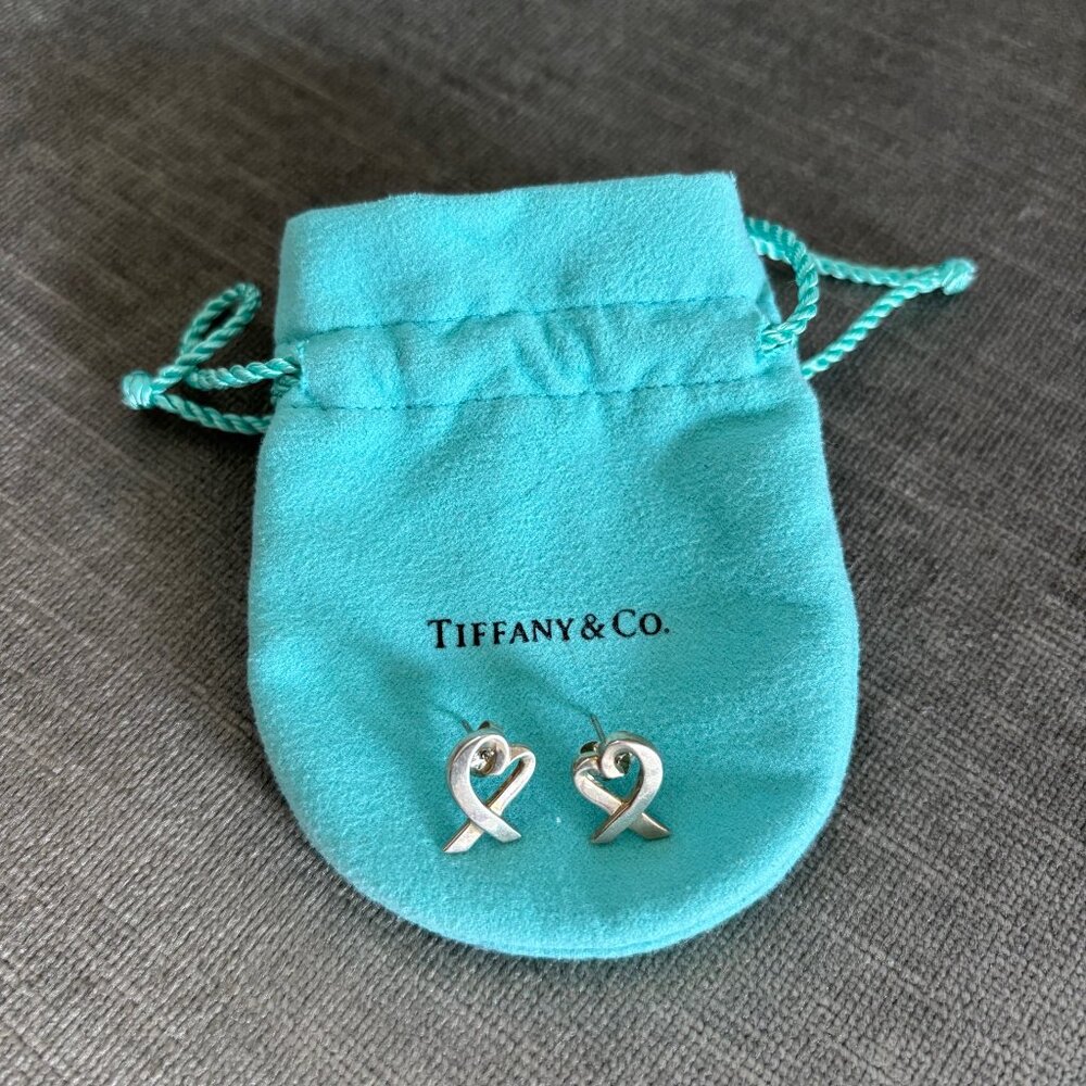 Tiffany & Co Paloma Picasso Loving Heart Stud Earrings